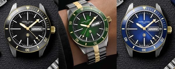 Introducing – The Favre Leuba Deep Raider Day Date, Now in Two-Tone Editions