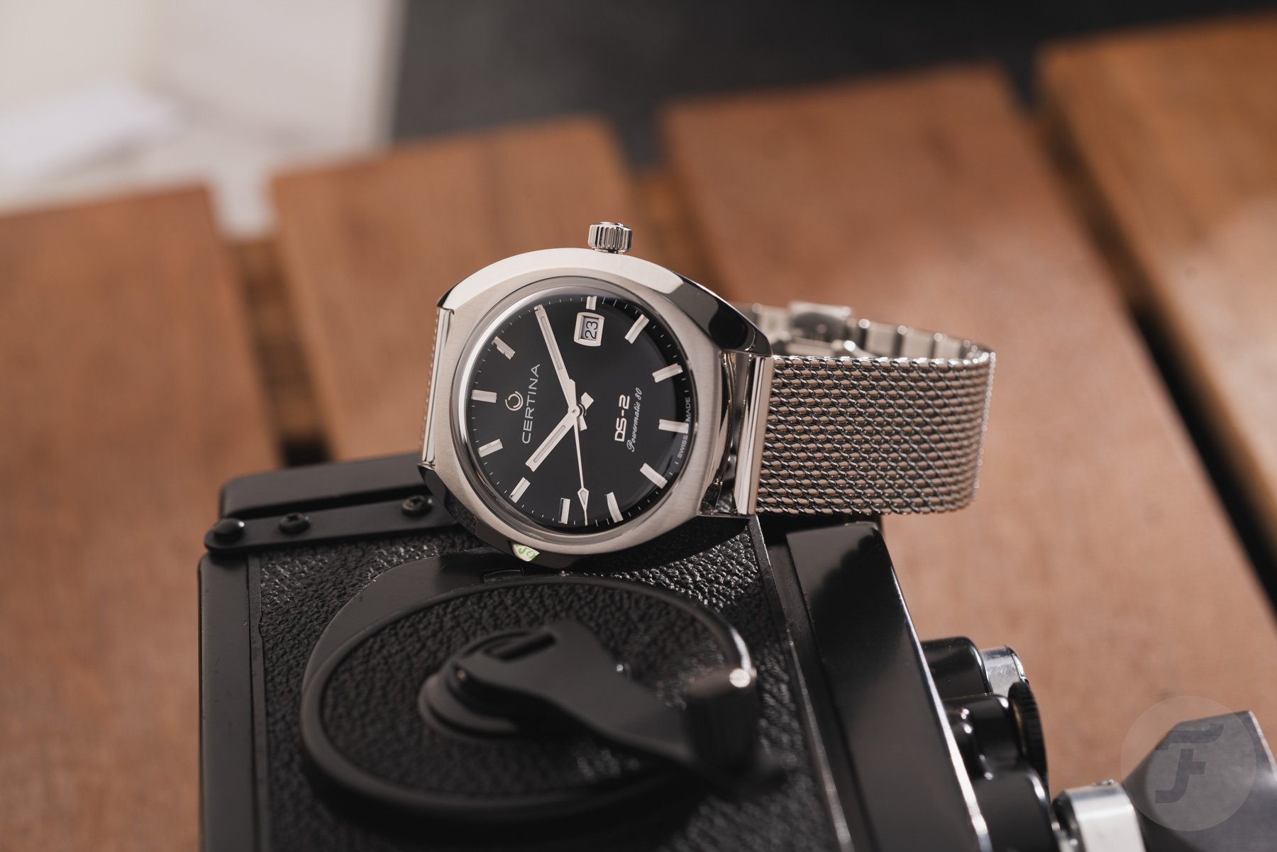 You Don’t Wanna Mess With The Black-Dial Certina DS-2 Powermatic 80 On A Steel Mesh Bracelet