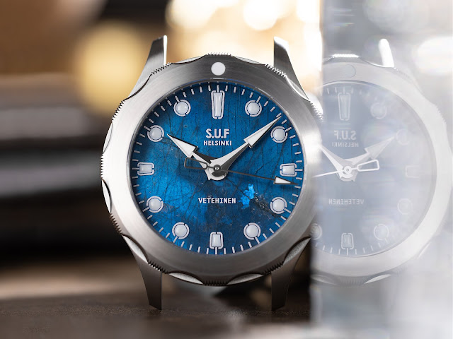 S.U.F Helsinki Vetehinen Blue Spectrolite brings Finnish stone to the wrist