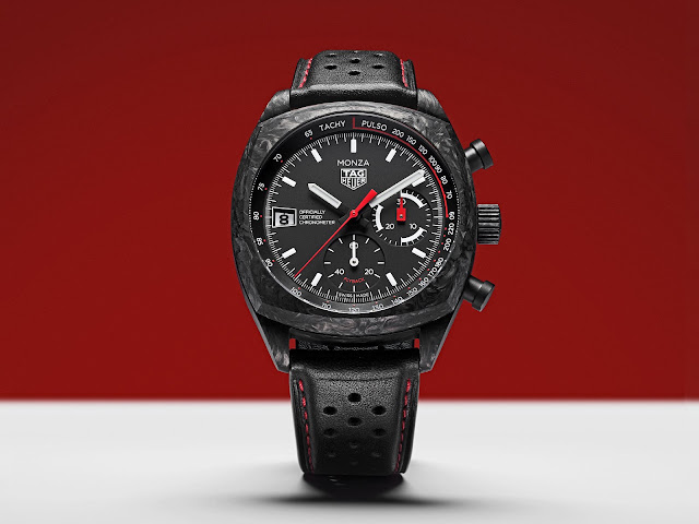 TAG Heuer Monza Flyback Chronograph marks 50 years with a forged carbon case