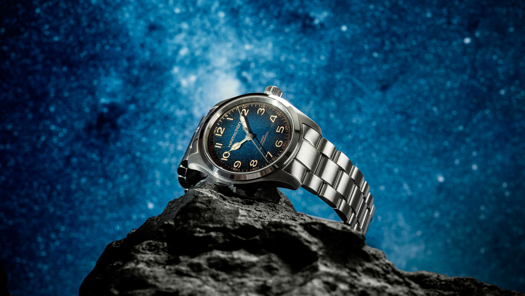 The Hamilton Murph 38mm enters a new dimension with a cosmic blue dial