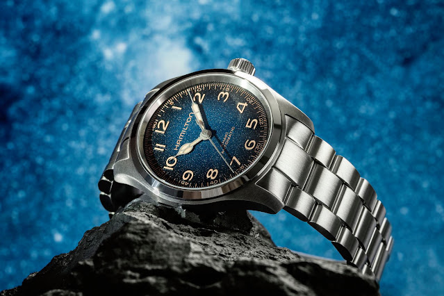 Hamilton gives the Khaki Field Murph 38 mm a deep blue dial