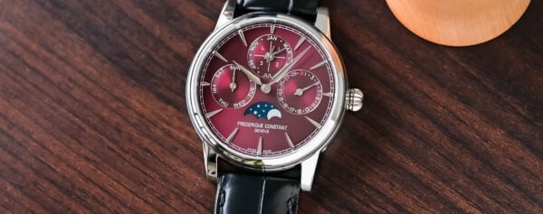 First Look – Frederique Constant Dresses Its Attainable Perpetual Calendar in Burgundy