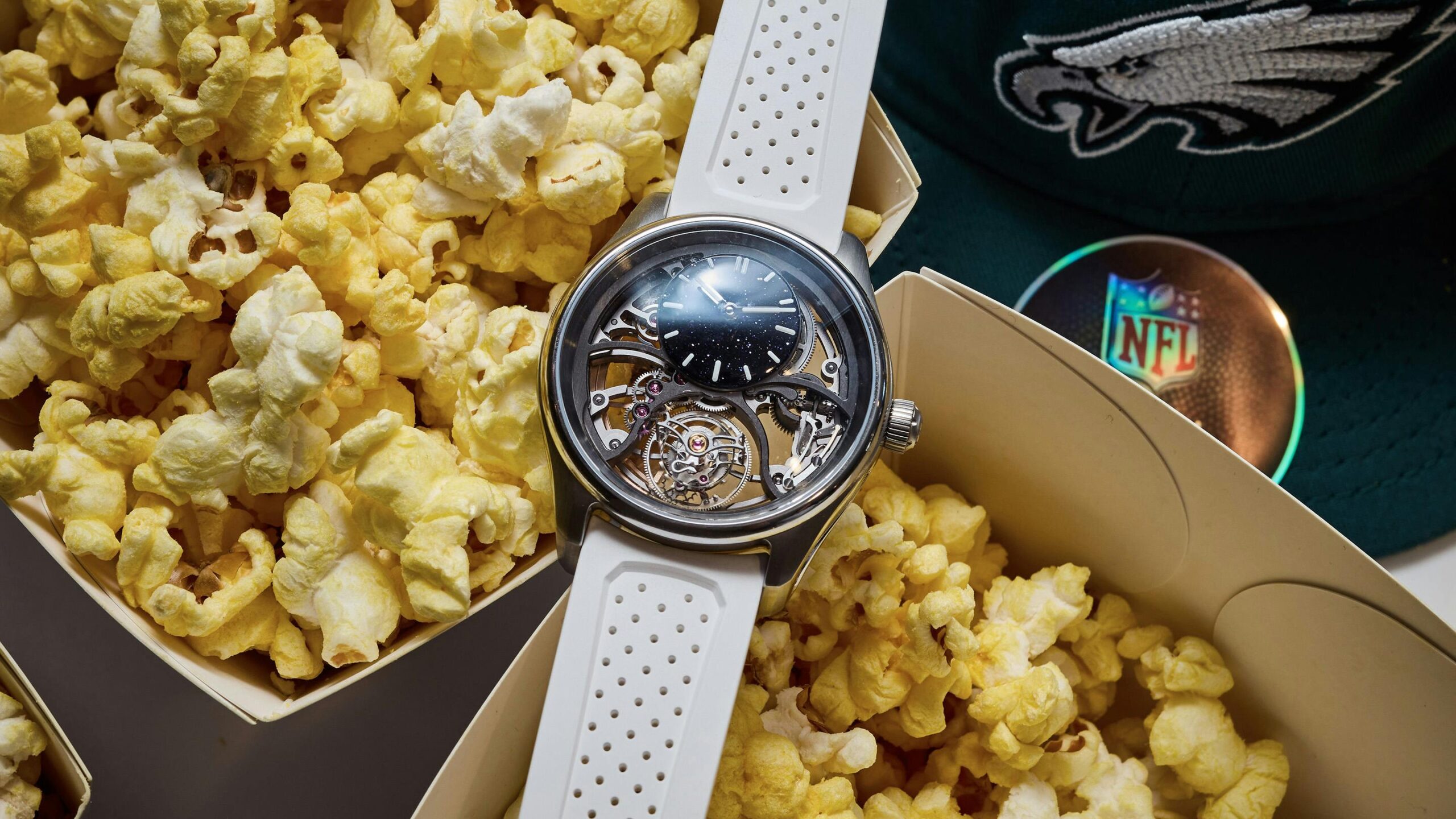 Introducing: H. Moser & Cie. x Saquon Barkley Pioneer Cylindrical Tourbillon Skeleton Aventurine Limited Edition (Live Pics)