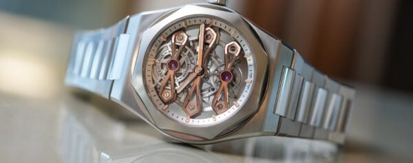 First Look – The Girard-Perragaux Laureato Fifty Three Gold Bridges, with New Gold Accents