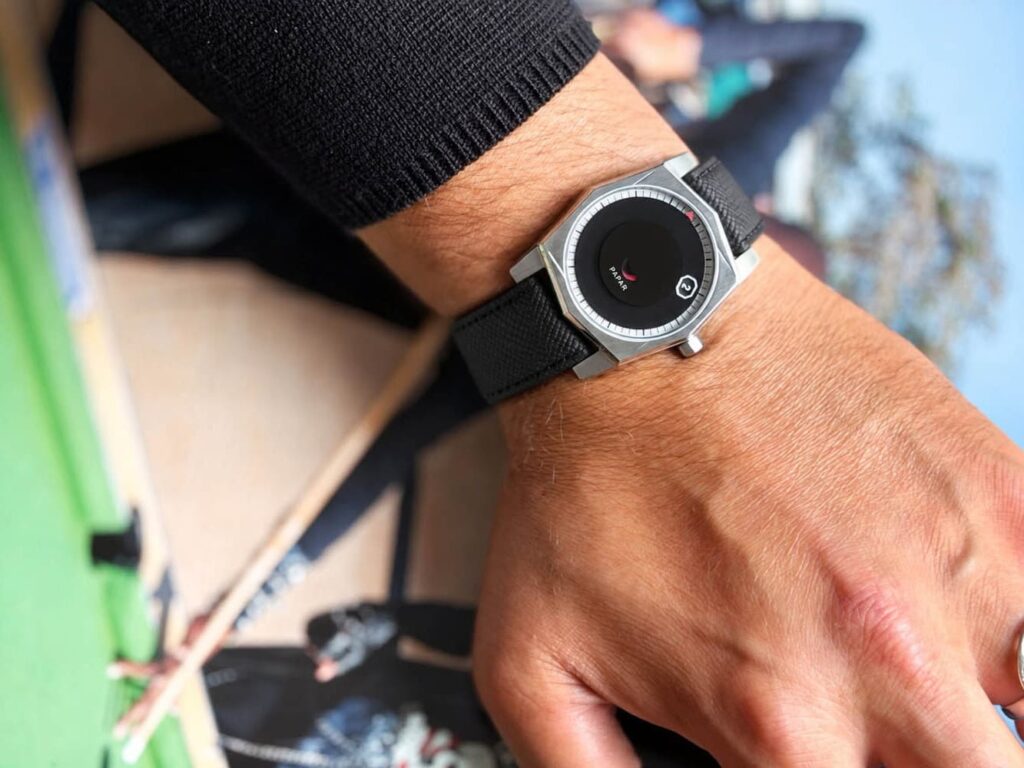 Papar Puts a Twist on the All-Black Watch with Its Slimmest Watch Yet Featuring a Wandering-Hour