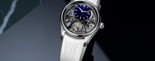 Introducing – H. Moser & Cie. Pioneer Cylindrical Tourbillon Skeleton Aventurine Saquon Barkley Edition