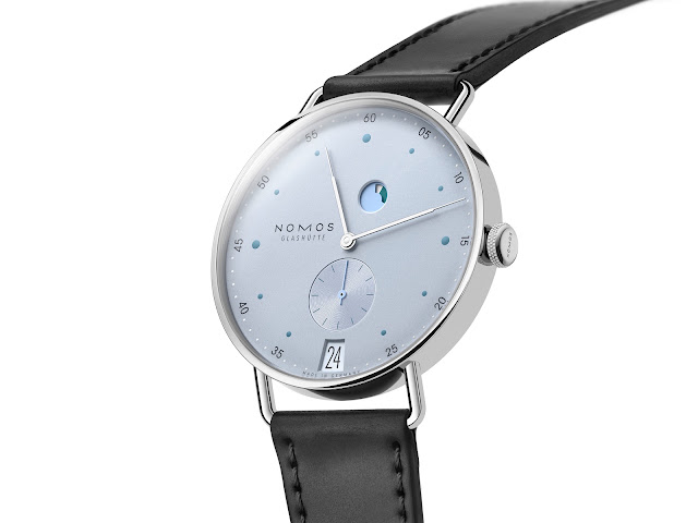 Nomos Glashütte Metro Date Power Reserve Ice Blue, new dial and new calibre