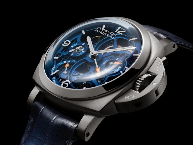 Panerai Luminor Tourbillon PAM01784: Openworked mechanics and GMT functionality